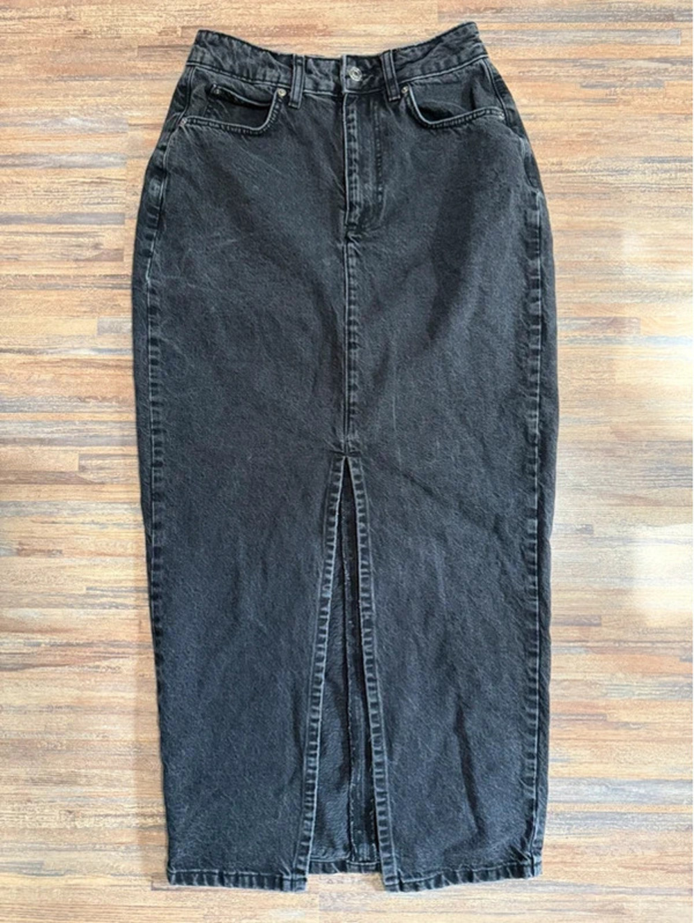 ASOS black denim skirt size 4